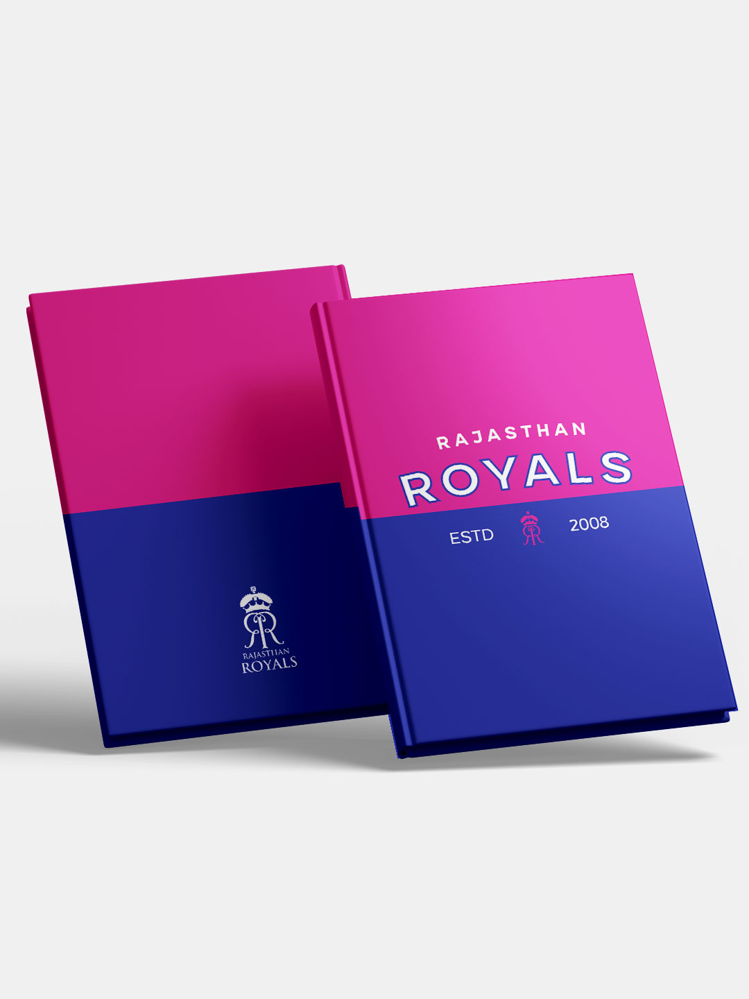Rajasthan Royals Royal Blue and Pink Typography Printed Hardbound Cover A5 Ruled 100 Pages Diaries - (Pack of 1) (2)