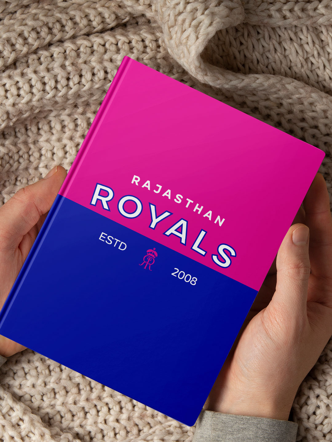 Rajasthan Royals Royal Blue and Pink Typography Printed Hardbound Cover A5 Ruled 100 Pages Diaries - (Pack of 1) (5)