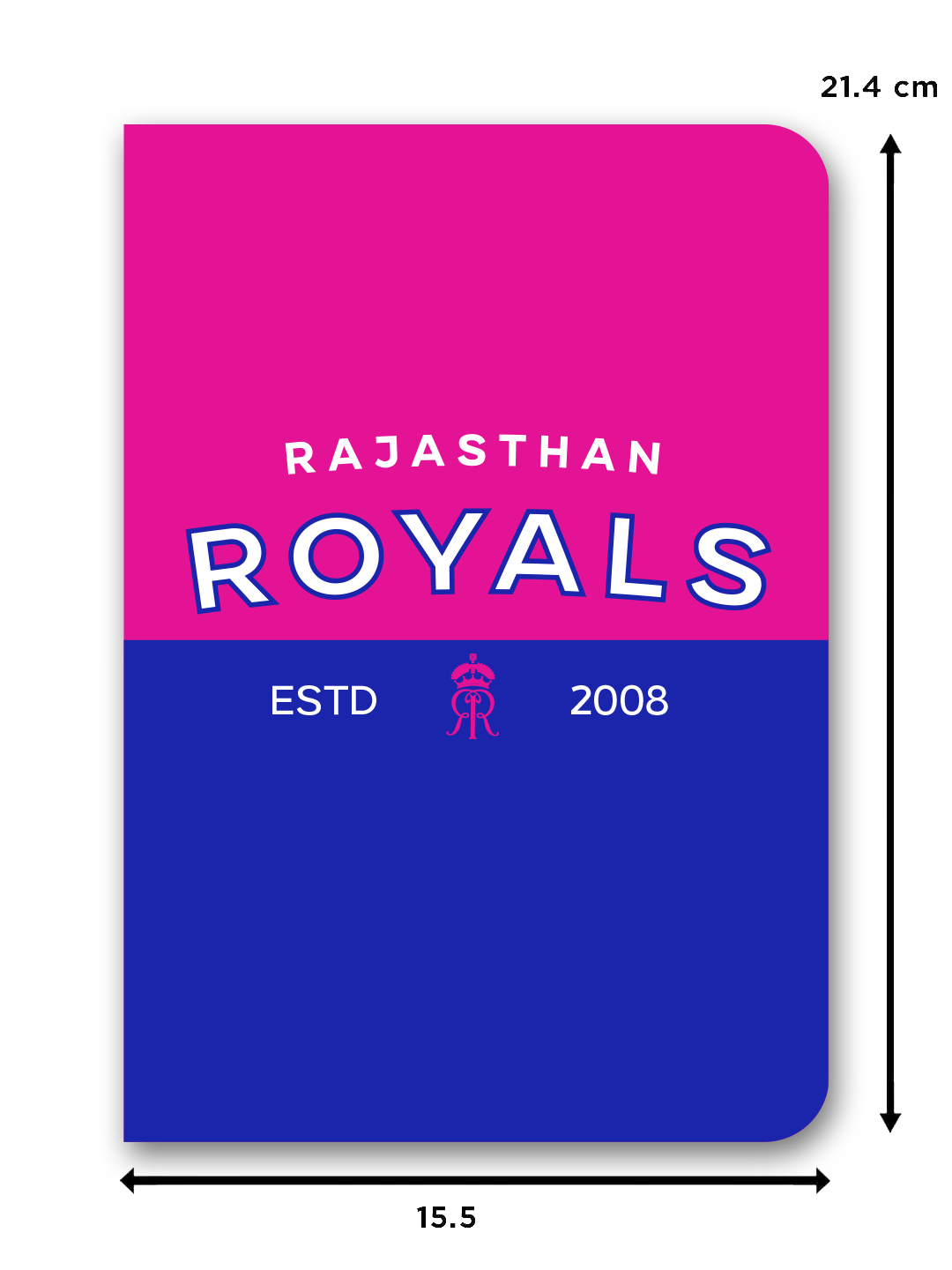 Rajasthan Royals Royal Blue and Pink Typography Printed Hardbound Cover A5 Ruled 100 Pages Diaries - (Pack of 1) (6)