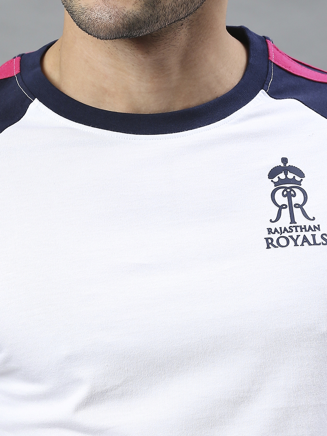 Rajasthan Royals RR Official Men White Printed Round Neck T-Shirts (5)