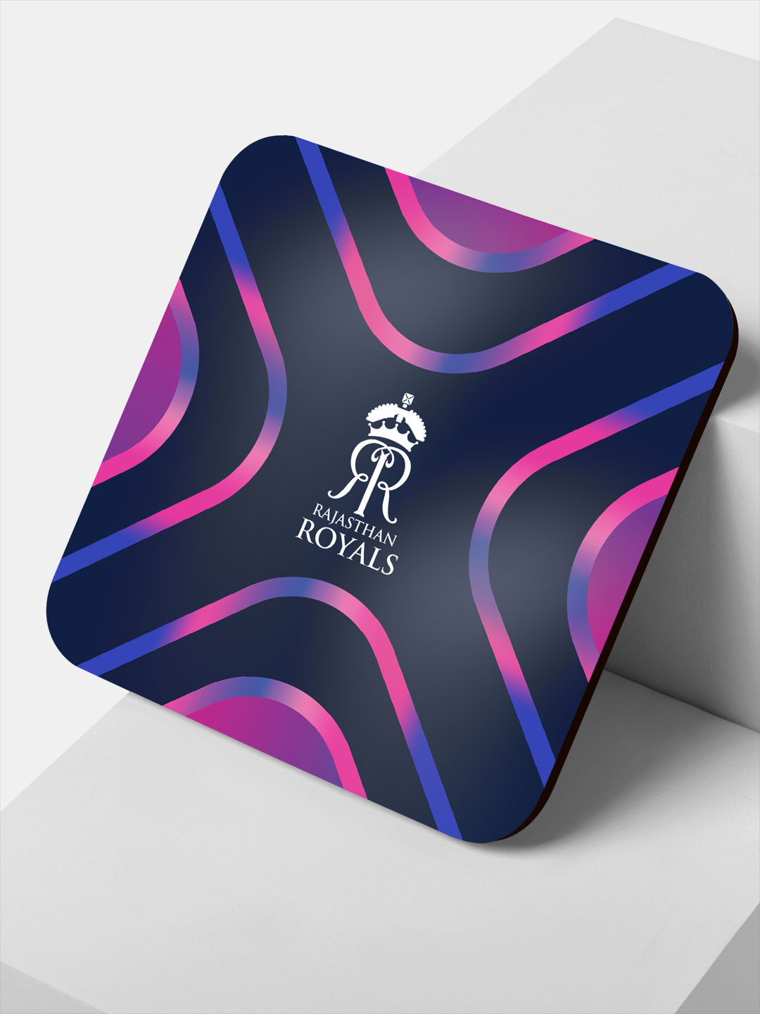 Rajasthan Royals RR Symmetric - Square Coaster (Pack of - 4) (1)