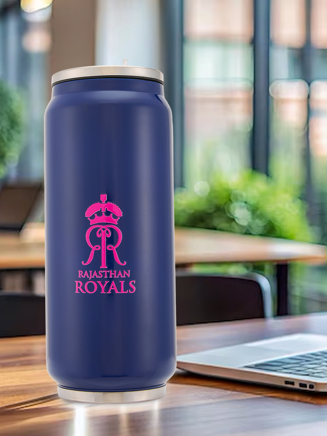 Rajasthan Royals Travel Sipper with Vacuum Insulated Double-Walled Stainless Steel-680 ML (Navy Blue) (5)