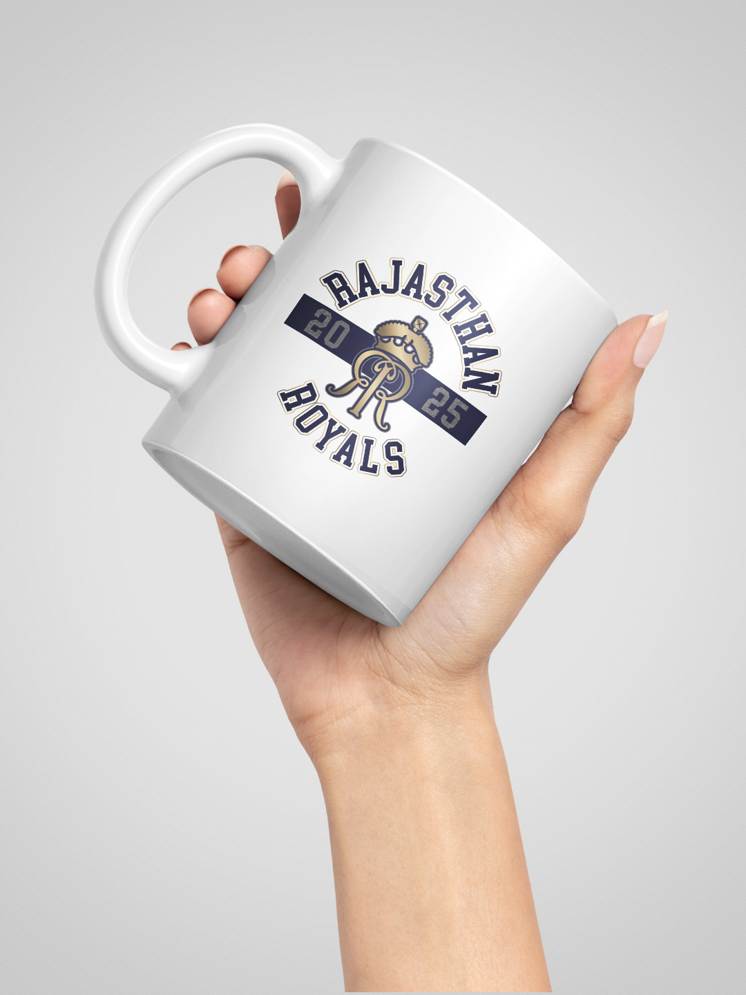 Rajasthan Royals Ceramic Glossy Printed Mug, Microwave and Dishwasher Safe, Tea and Coffee Mug - 325 ml (White) - Pack o (4)