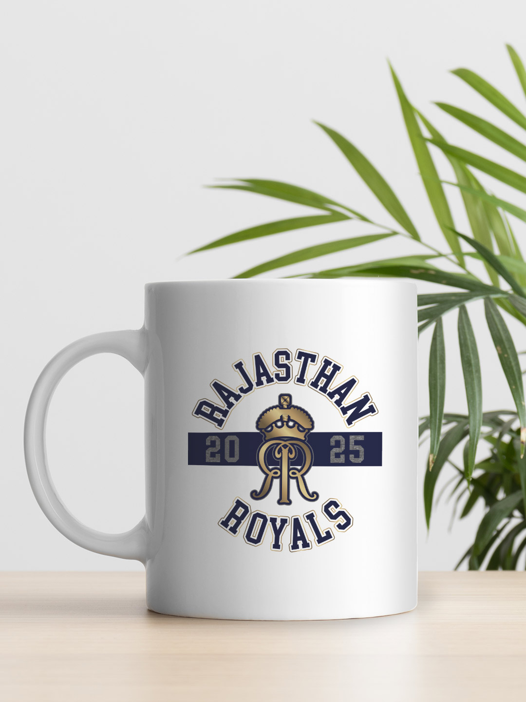 Rajasthan Royals Ceramic Glossy Printed Mug, Microwave and Dishwasher Safe, Tea and Coffee Mug - 325 ml (White) - Pack o (5)