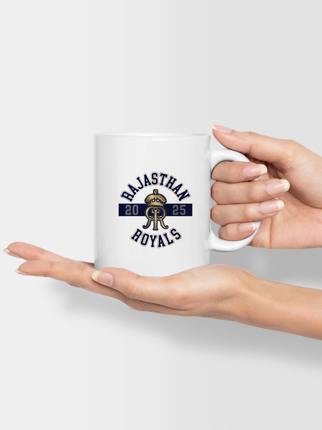 Rajasthan Royals Ceramic Glossy Printed Mug, Microwave and Dishwasher Safe, Tea and Coffee Mug - 325 ml (White) - Pack o (6)