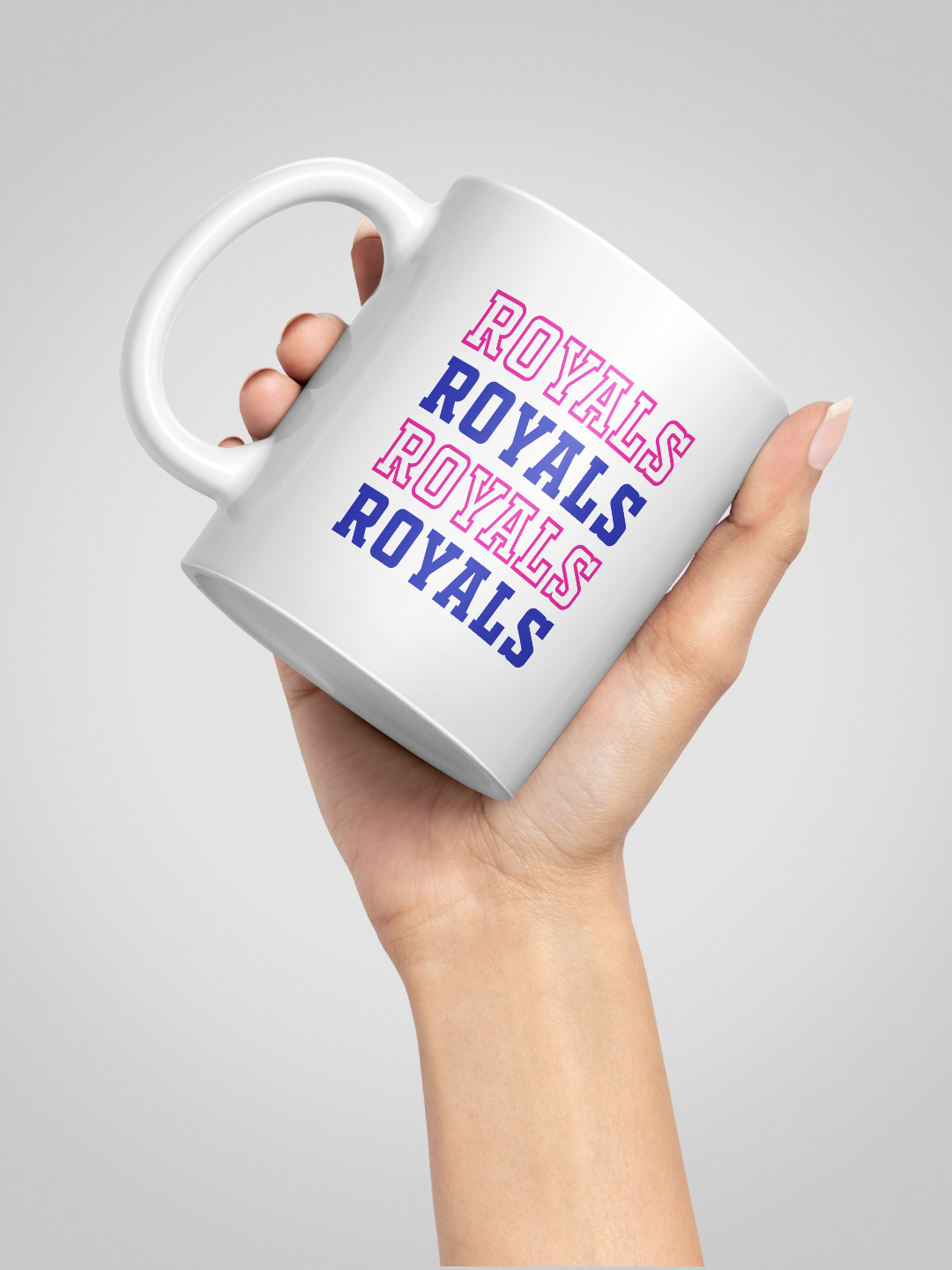 Rajasthan Royals White and Pink Royals Printed Ceramic Glossy Mug 325 ml - (Pack of 1) (3)