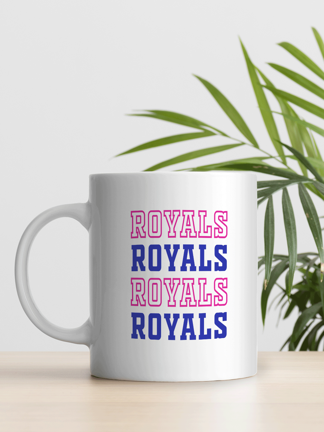 Rajasthan Royals White and Pink Royals Printed Ceramic Glossy Mug 325 ml - (Pack of 1) (5)