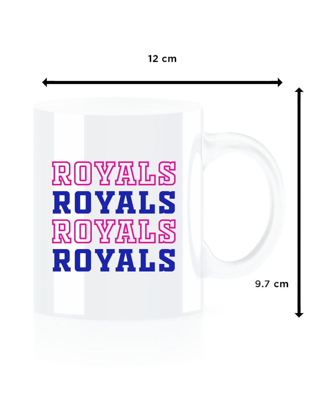 Rajasthan Royals White and Pink Royals Printed Ceramic Glossy Mug 325 ml - (Pack of 1) (8)
