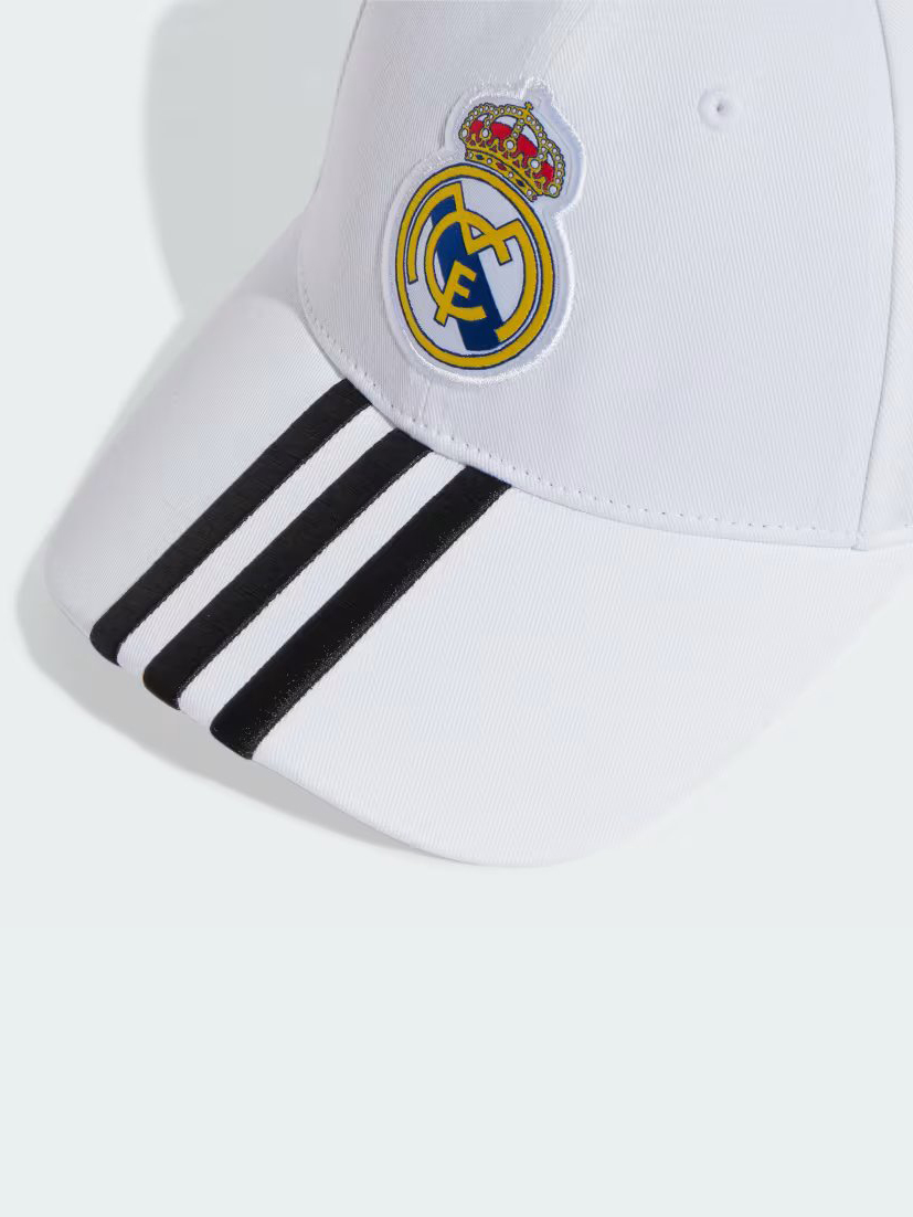 Real Madrid Men Adidas Real Madrid Baseball Cotton White Cap (2)