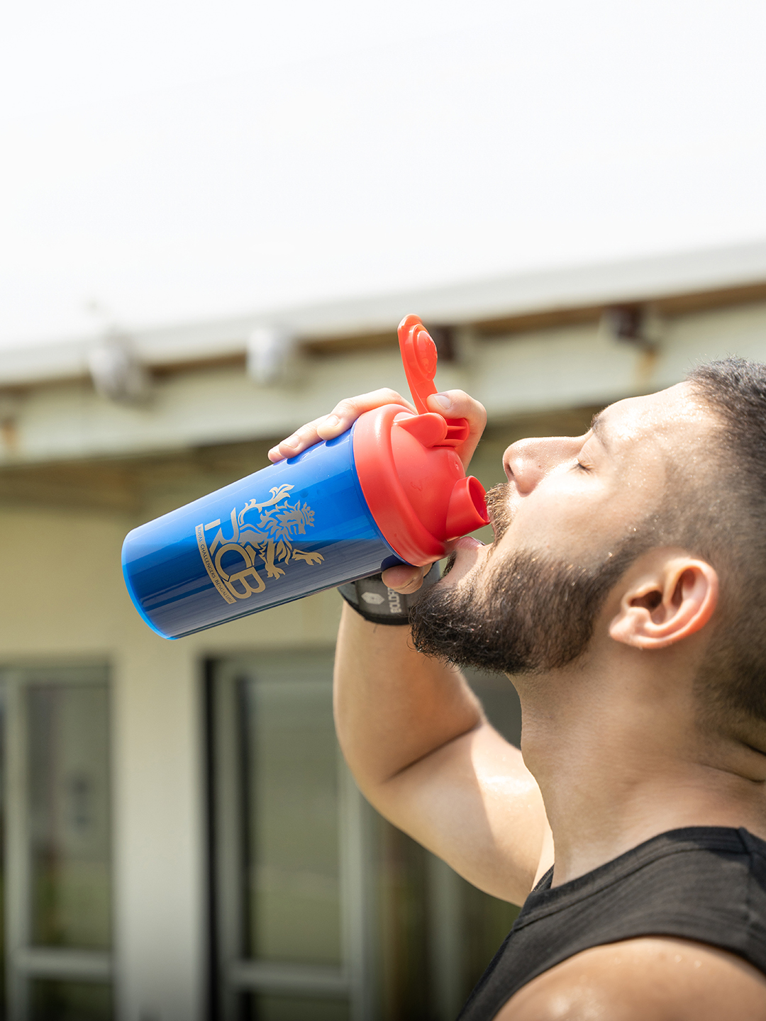 Royal Challengers Bangalore Gym Shaker for Protein Shake Leakproof for Protein Gym Bottle - Blue