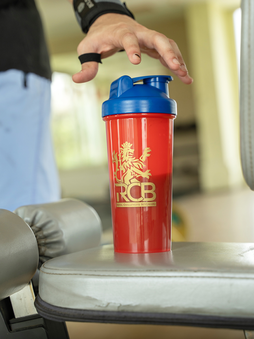 Royal Challengers Bangalore Gym Shaker for Protein Shake Leakproof for Protein Gym Bottle - Red (4)