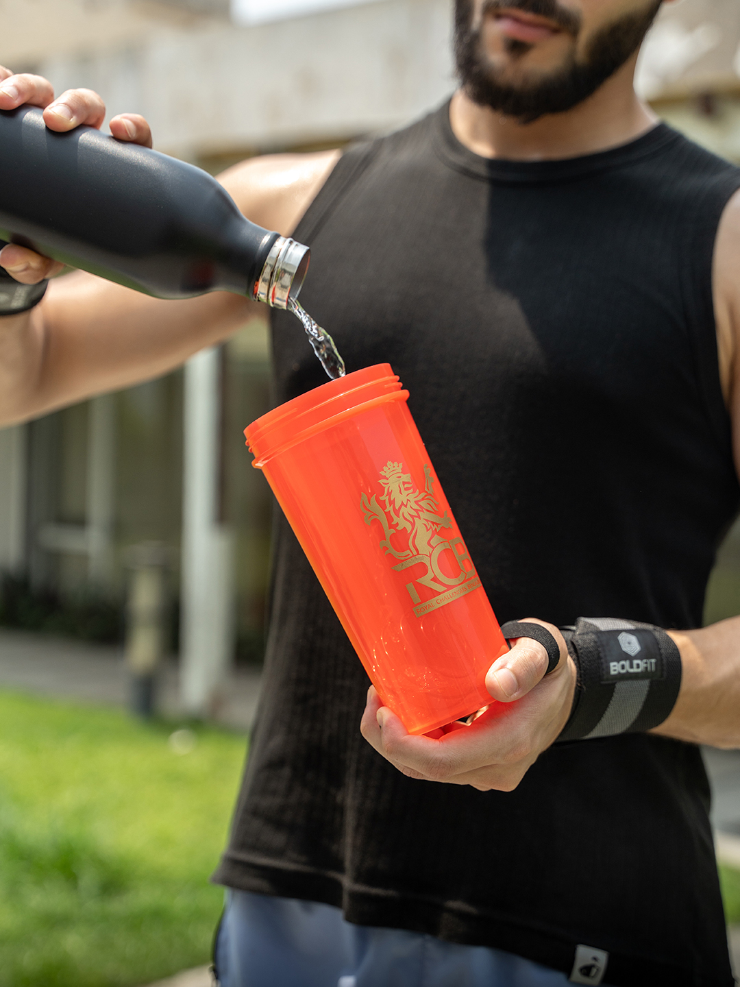 Royal Challengers Bangalore Gym Shaker for Protein Shake Leakproof for Protein Gym Bottle - Red (2)