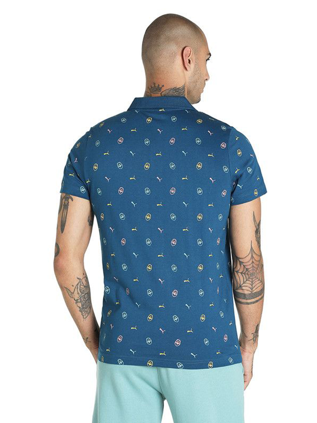 Royal Challengers Bangalore Men All Over Print Half Sleeves Polo Collar Cotton T-Shirt (3)