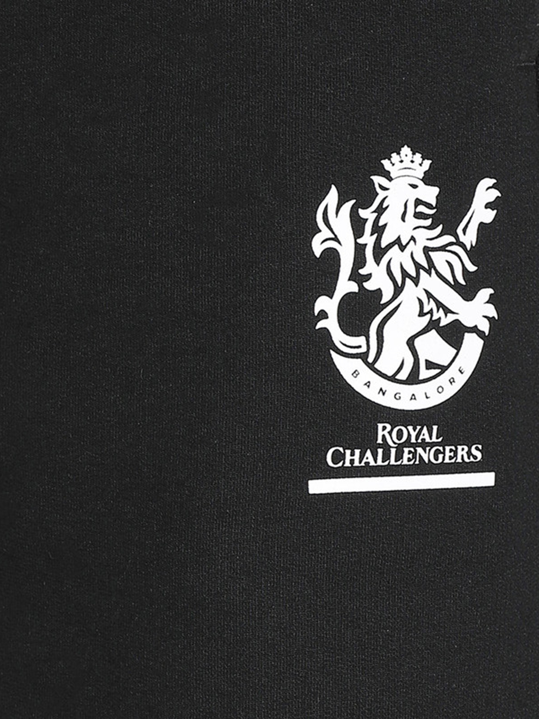 Royal Challengers Bangalore Men Black Graphic Printed Mid-Rise Cotton Sports Shorts (6)