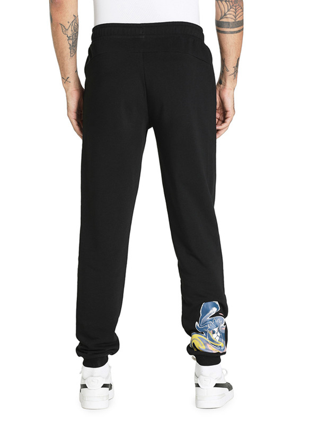 Royal Challengers Bangalore Men Black Graphic Printed Mid-Rise Training Regular Fit Joggers (3)