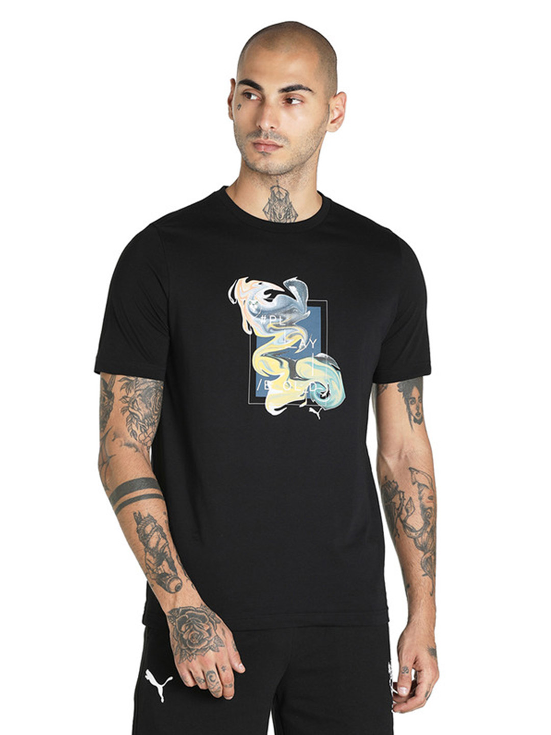 Men Graphic Printed Half Sleeve Round Neck T-Shirt