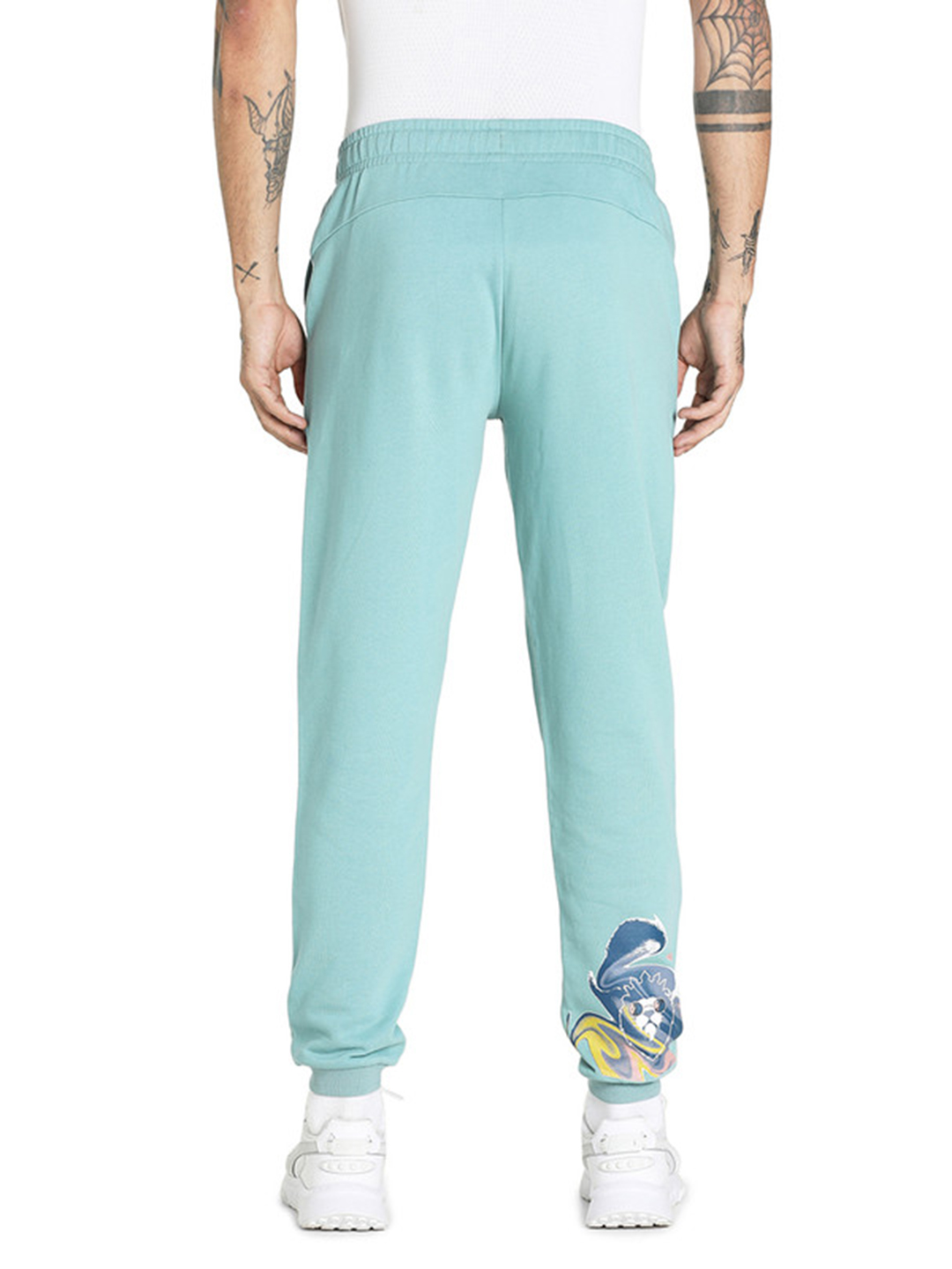Royal Challengers Bangalore Men Mineral Blue Graphic Printed Mid-Rise Training Regular Fit Joggers (3)
