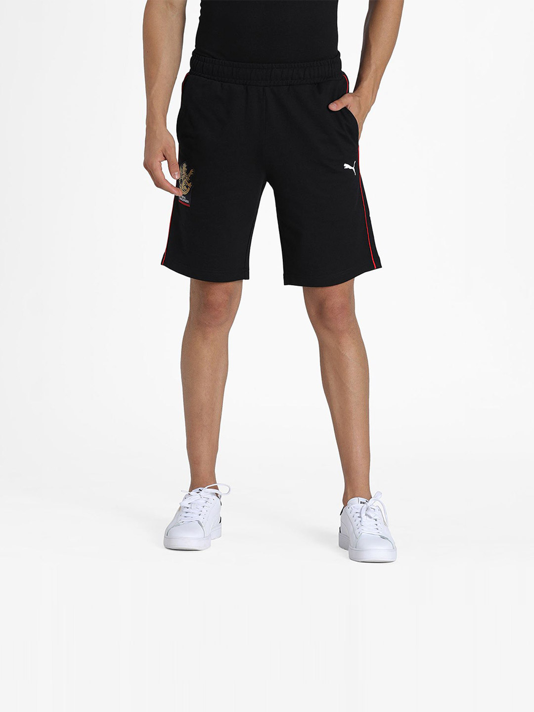 Royal Challengers Bangalore RCB Puma Black Fanwear Shorts (1)