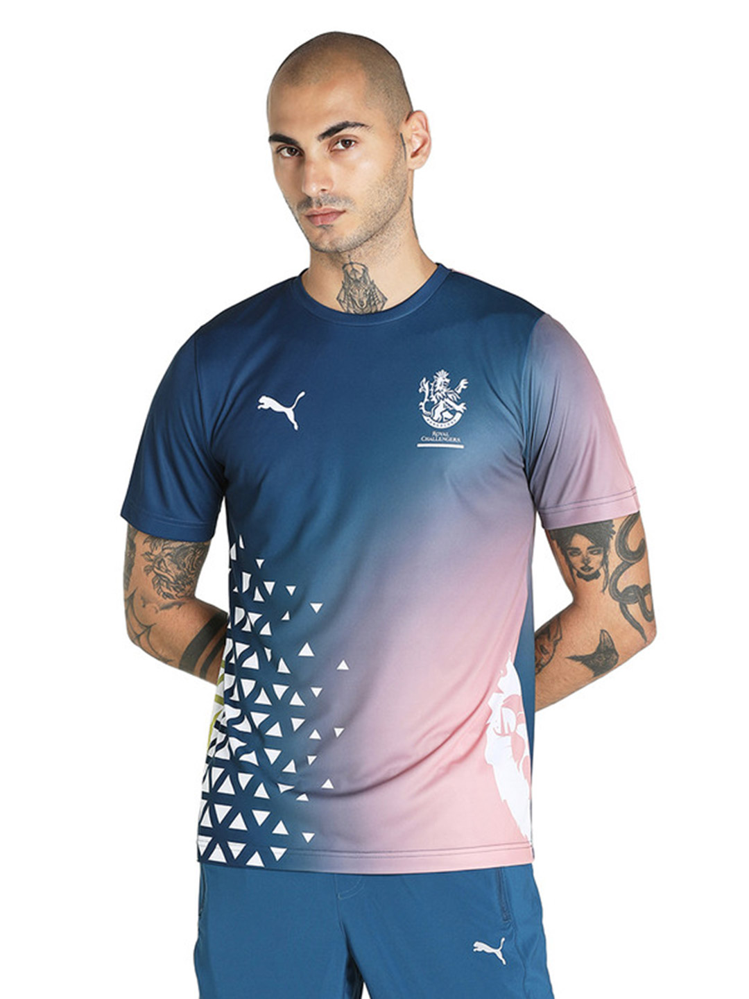 Royal Challengers Bangalore Royal Challengers Bangalore Puma x RCB Sailing Blue Graphic Tee (1)