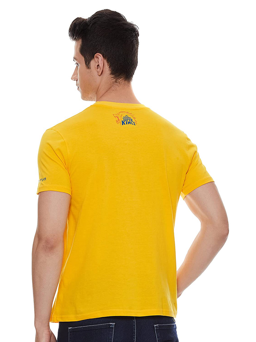 Seven by MS Dhoni Mens Regular Fit Dhoni Yellow T-Shirt (4)