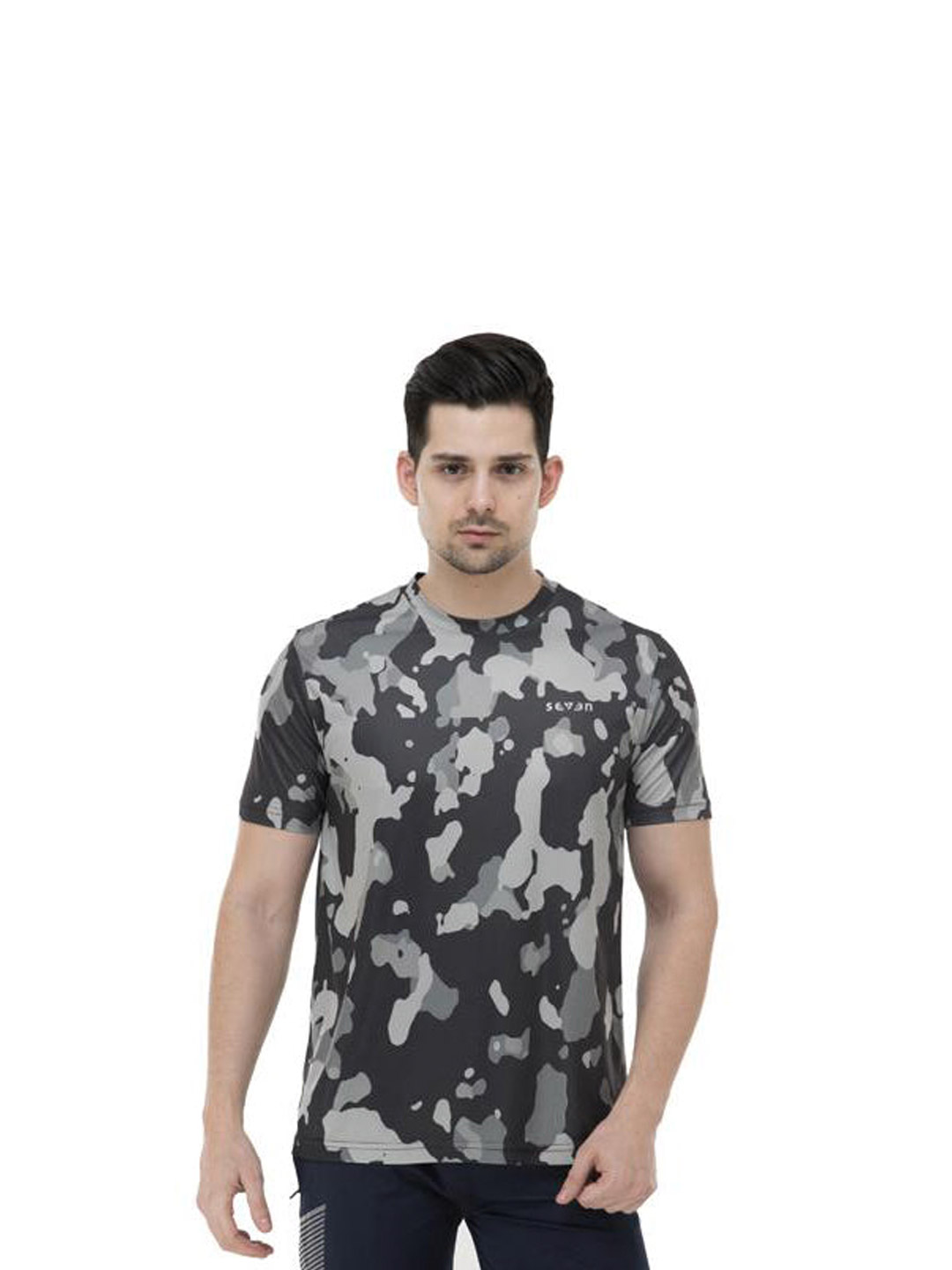 Seven by MS Dhoni Seven by MS Dhoni Greem Camo Regular Fit T-Shirt (1)