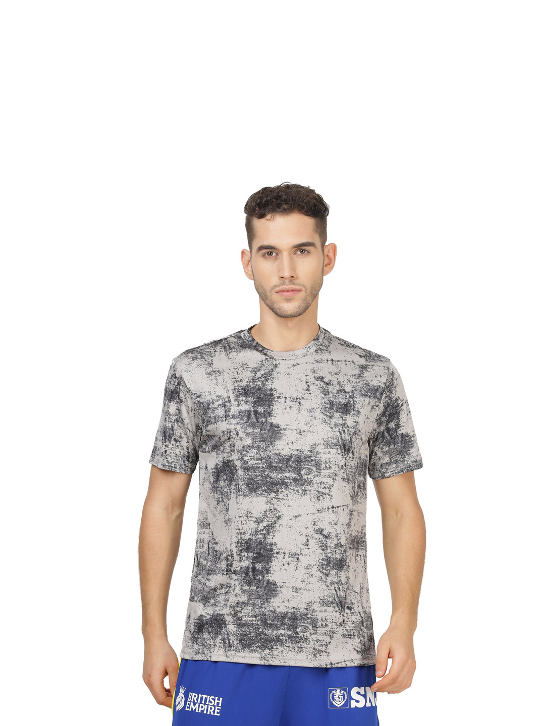 Seven by MS Dhoni Seven by MS Dhoni Light Grey Regular Fit Haze T-Shirt (1)