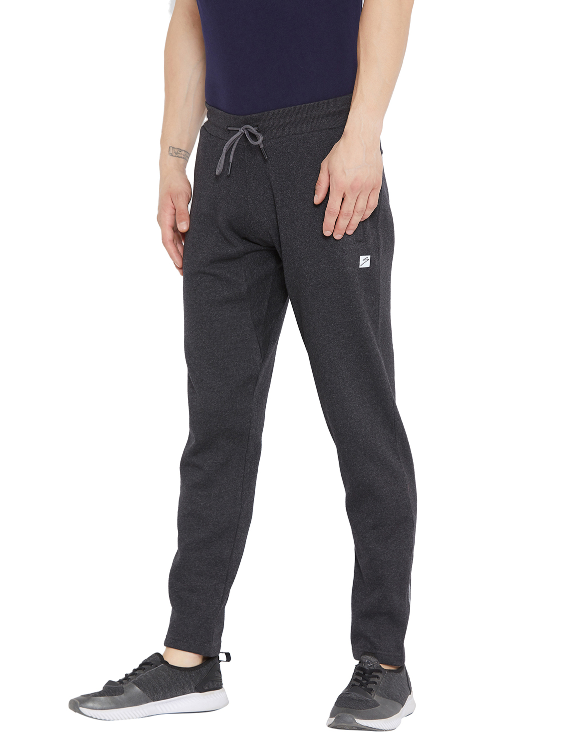 SG Men Anthra Melange Printed Polyester Regular Fit Track Pants (2)