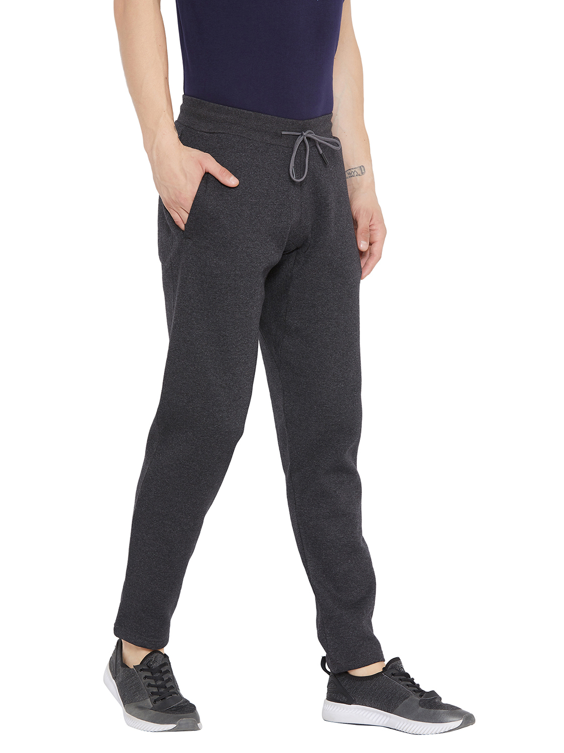 SG Men Anthra Melange Printed Polyester Regular Fit Track Pants (3)