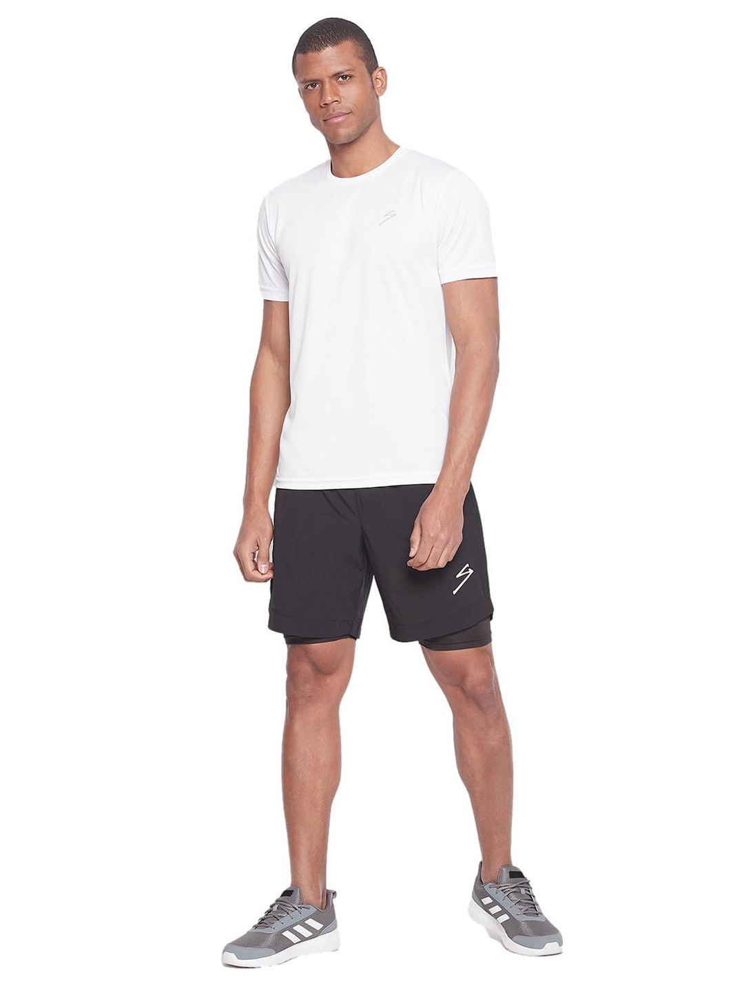 SG Men Black Printed Polyester Regular Fit Sports Shorts (5)