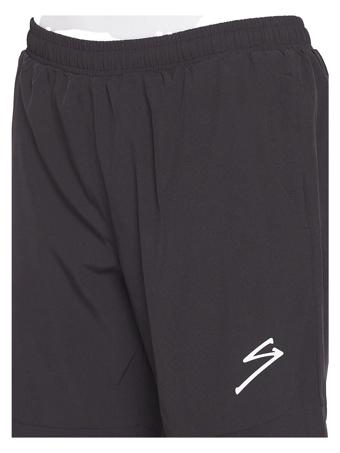 SG Men Black Printed Polyester Regular Fit Sports Shorts (6)