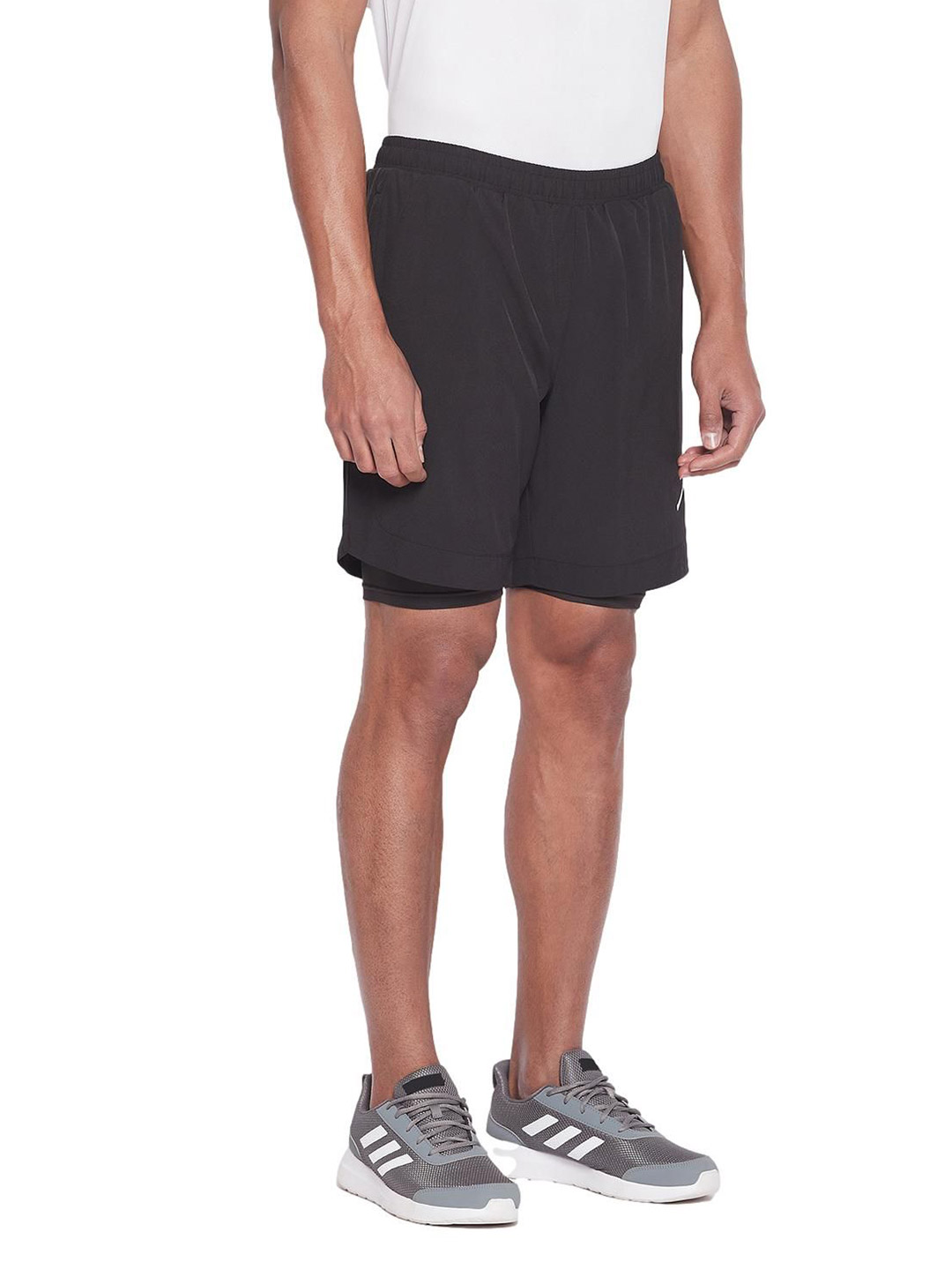 SG Men Black Printed Polyester Regular Fit Sports Shorts (2)