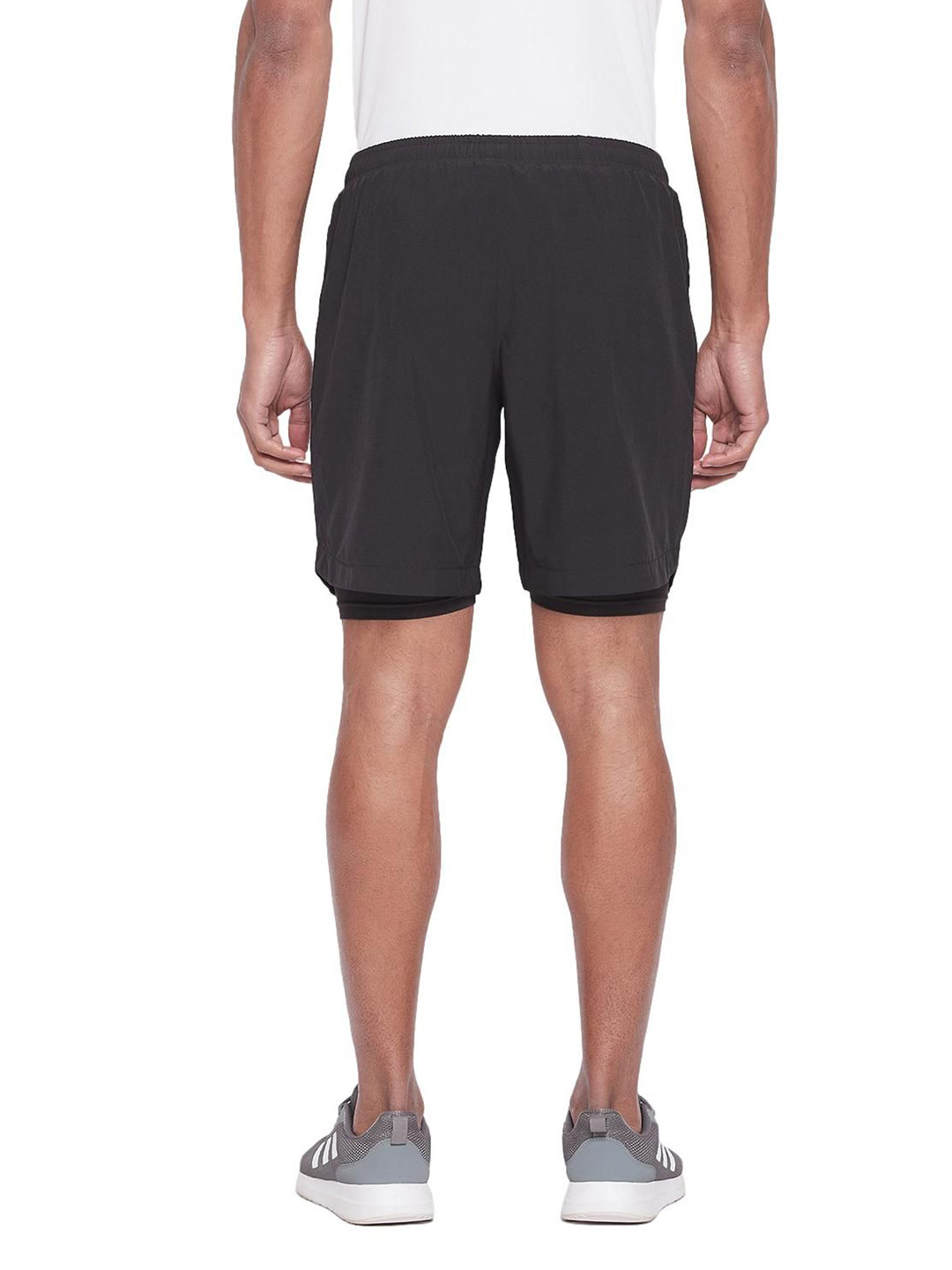 SG Men Black Printed Polyester Regular Fit Sports Shorts (3)