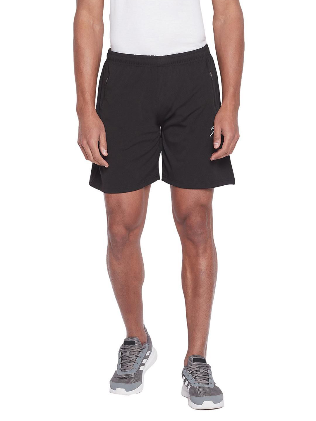 SG Men Black Printed Polyester Regular Fit Sports Shorts (1)