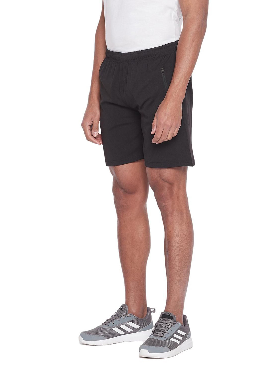 SG Men Black Printed Polyester Regular Fit Sports Shorts (3)