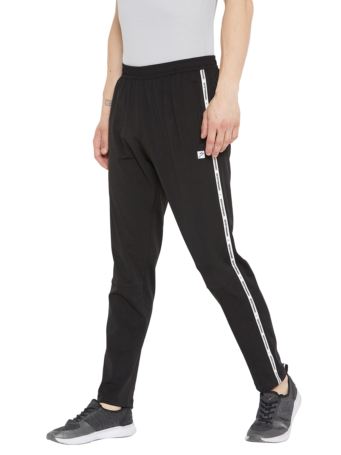 SG Men Black Printed Polyester Regular Fit Track Pants (2)