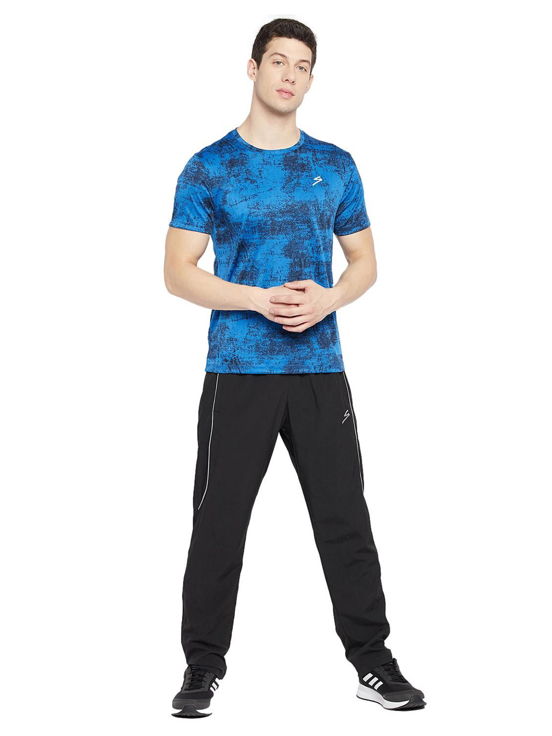 SG Men Black Printed Polyester Regular Fit Track Pants (5)