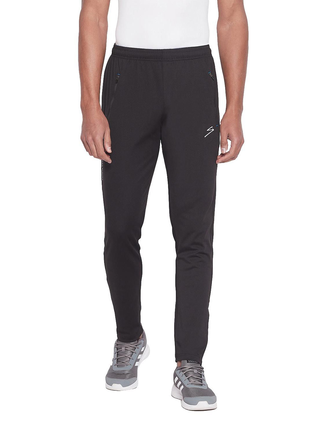 SG Men Black Printed Polyester Regular Fit Track Pants (1)
