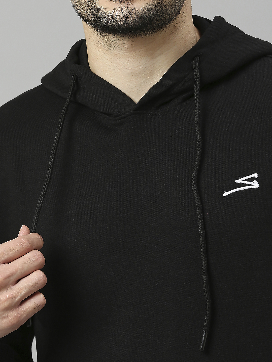 SG Men Black Solid Long Sleeves Hooded Sweatshirts (5)