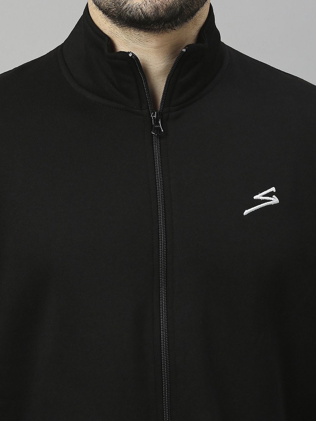 SG Men Black Solid Long Sleeves Round Neck Jackets (5)