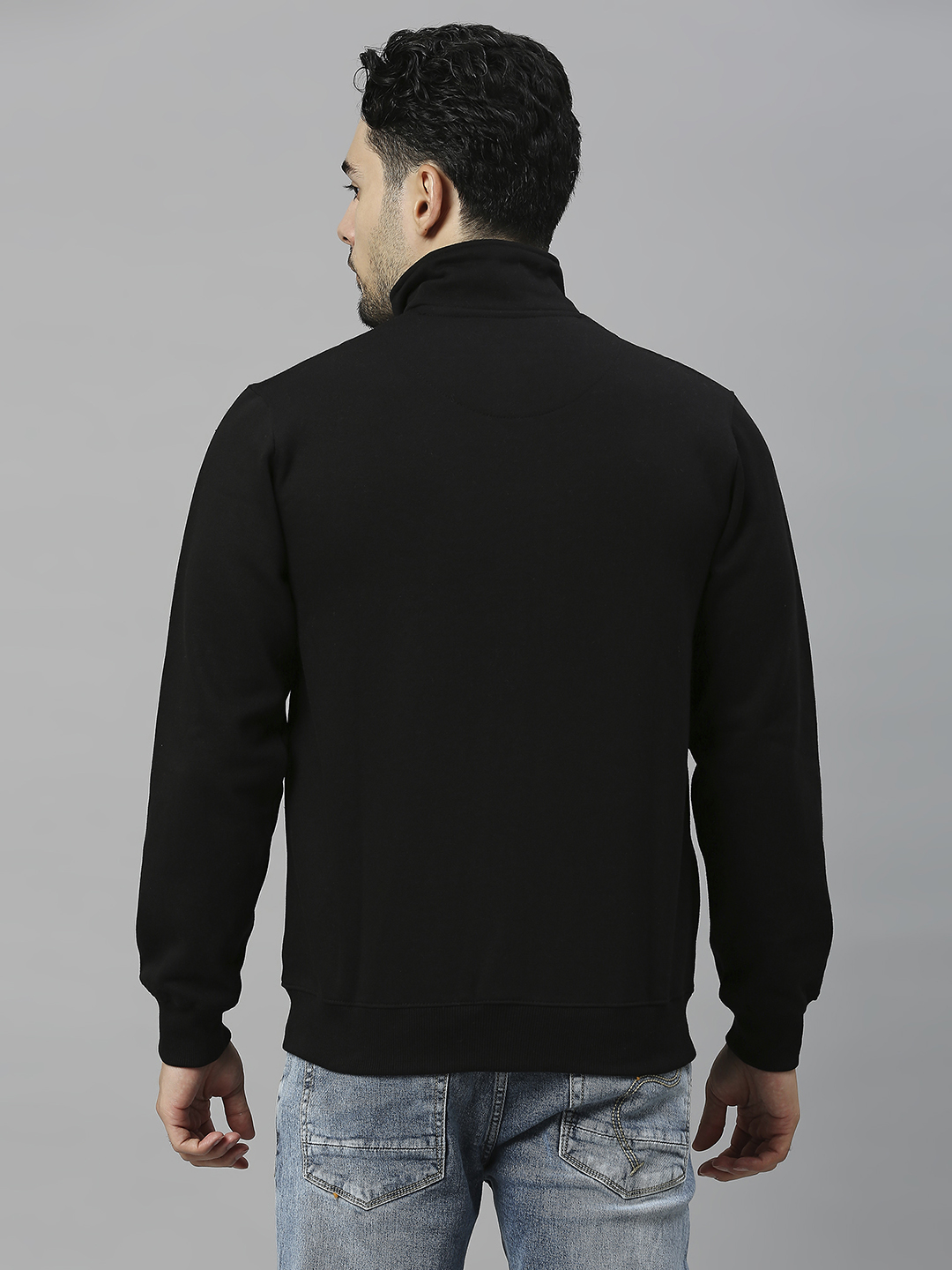 SG Men Black Solid Long Sleeves Round Neck Jackets (2)