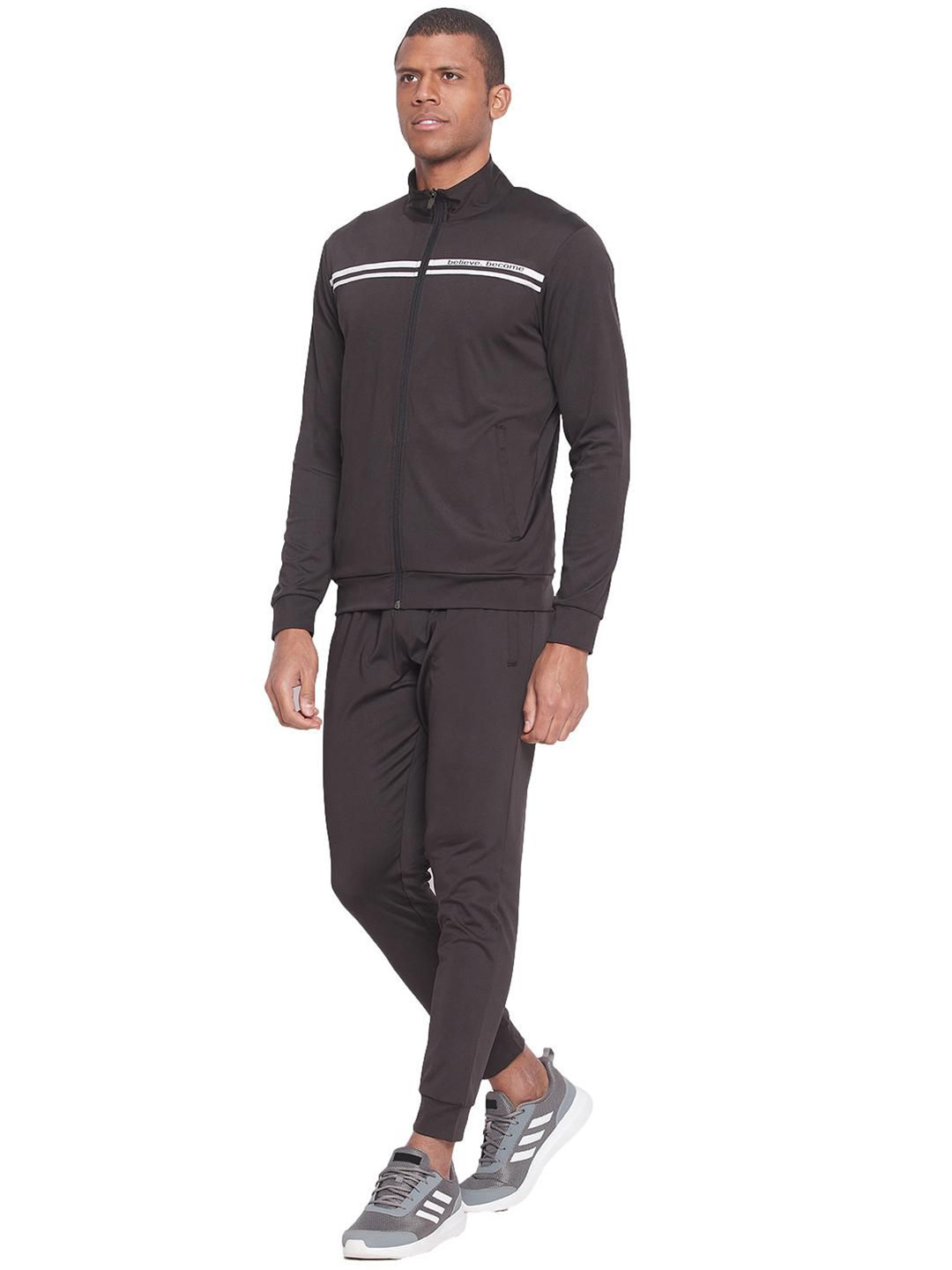 SG Men Black Solid Long Sleeves Turtle Neck Co-ord Sets (2)