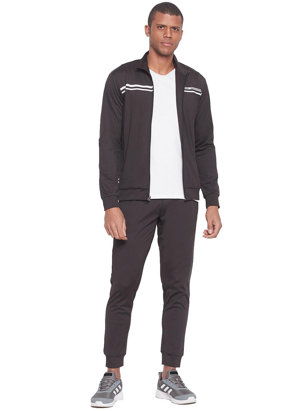 SG Men Black Solid Long Sleeves Turtle Neck Co-ord Sets (3)