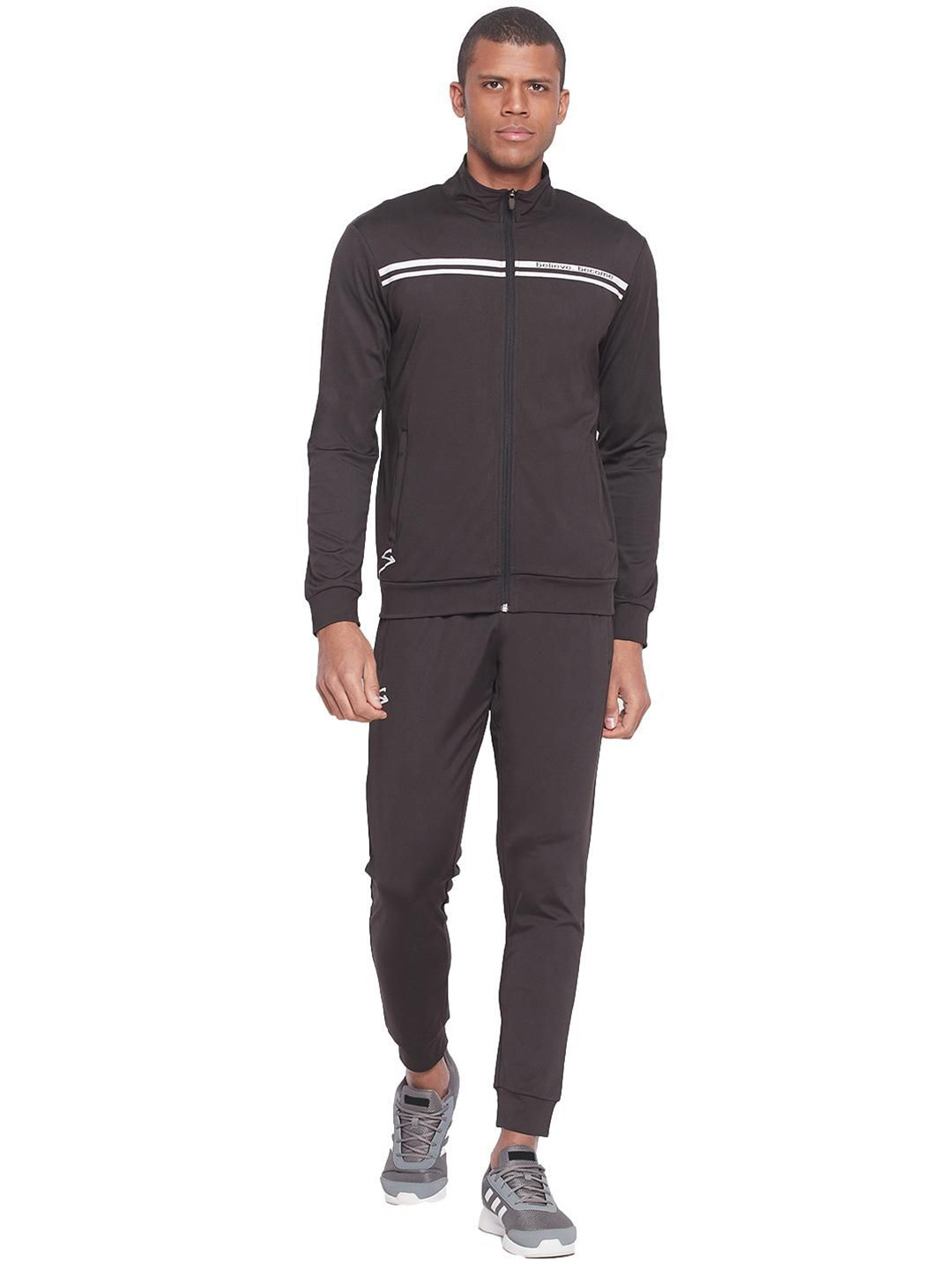 SG Men Black Solid Long Sleeves Turtle Neck Co-ord Sets (1)