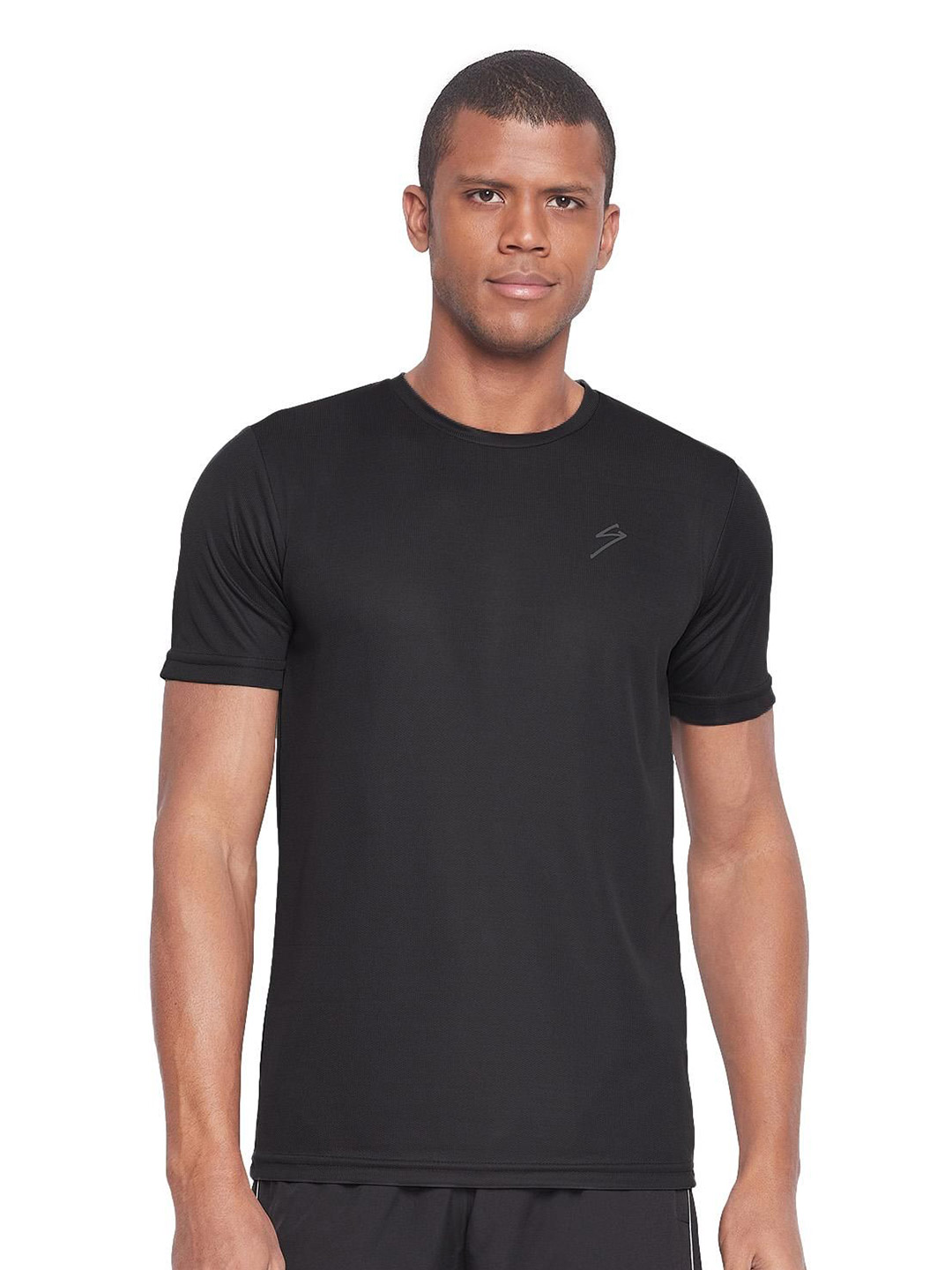 SG Men Black Solid Short Sleeves Polo Collar T-Shirts