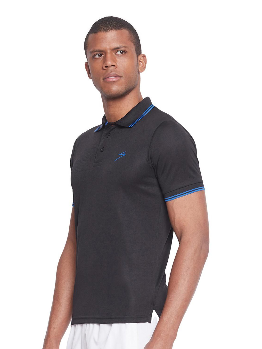 SG Men Black Solid Short Sleeves Polo Collar T-Shirts (3)