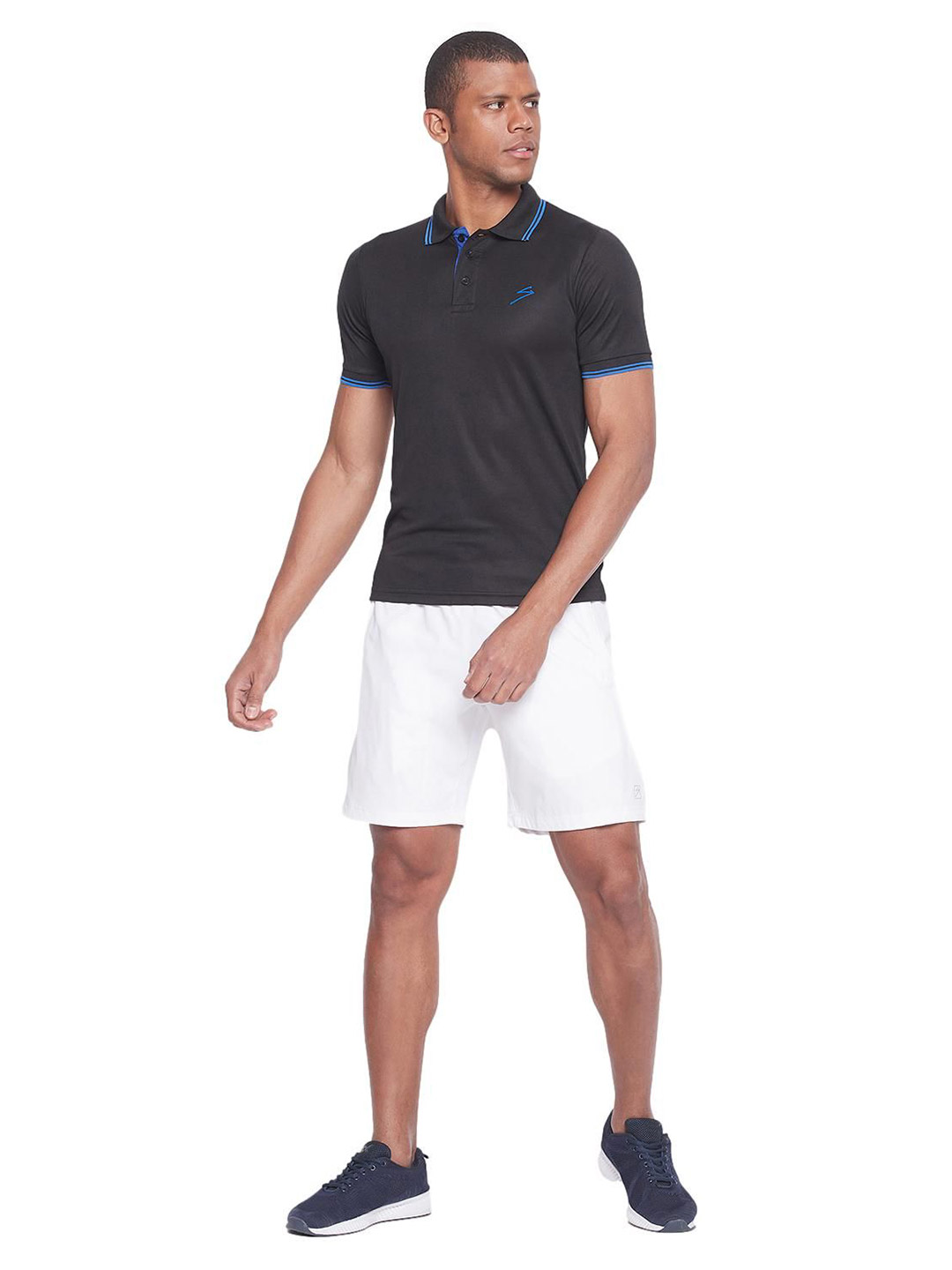 SG Men Black Solid Short Sleeves Polo Collar T-Shirts (5)