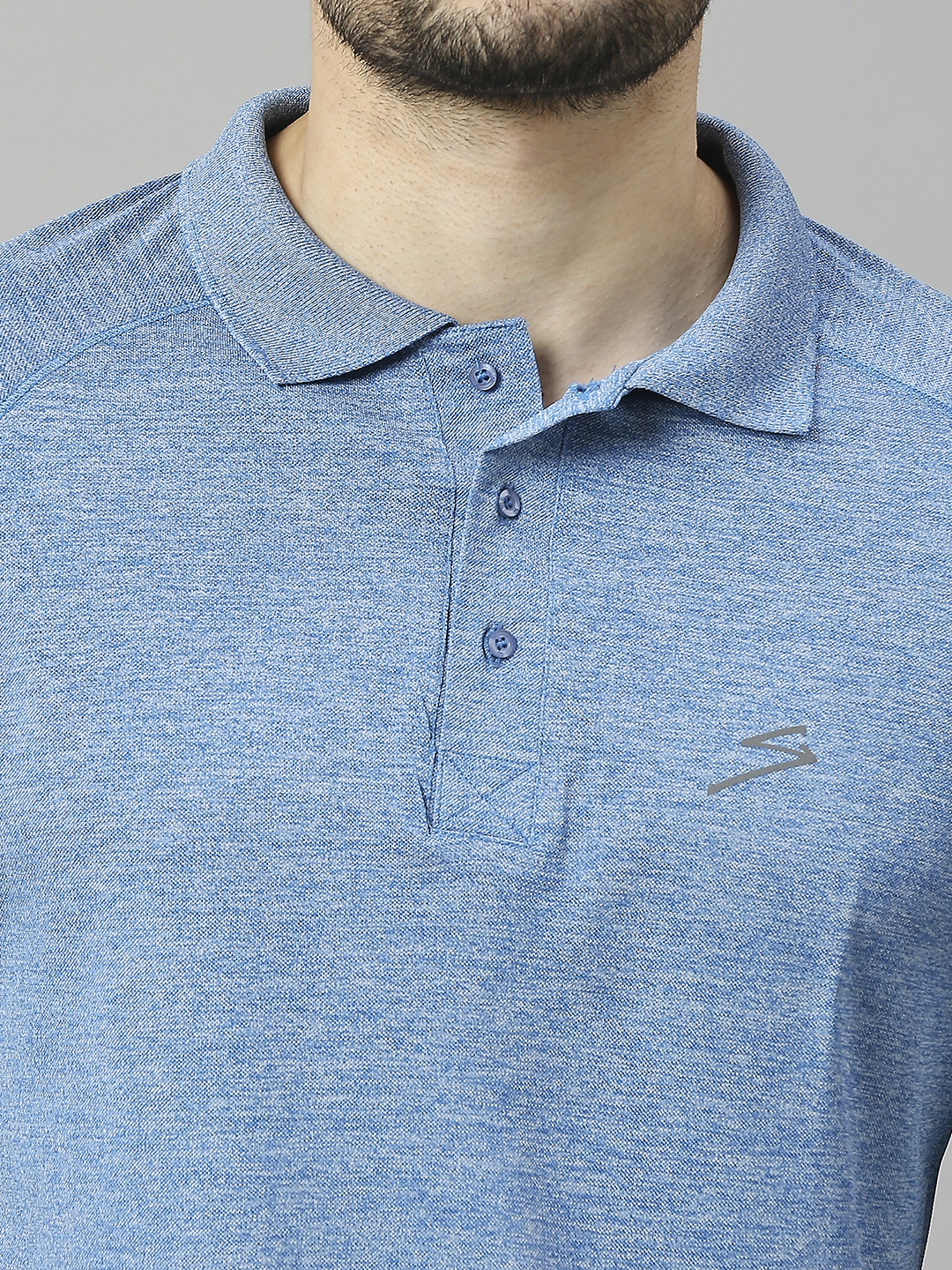 SG Men Blue Solid Short Sleeves Polo Collar T-Shirts (6)