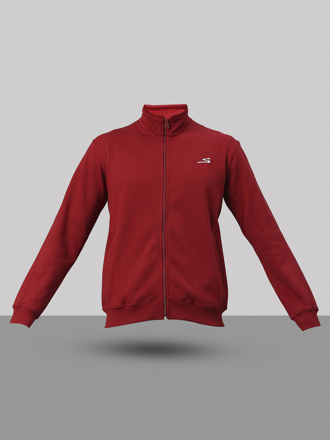 SG Men Burgandy Solid Long Sleeves Round Neck Jackets (5)