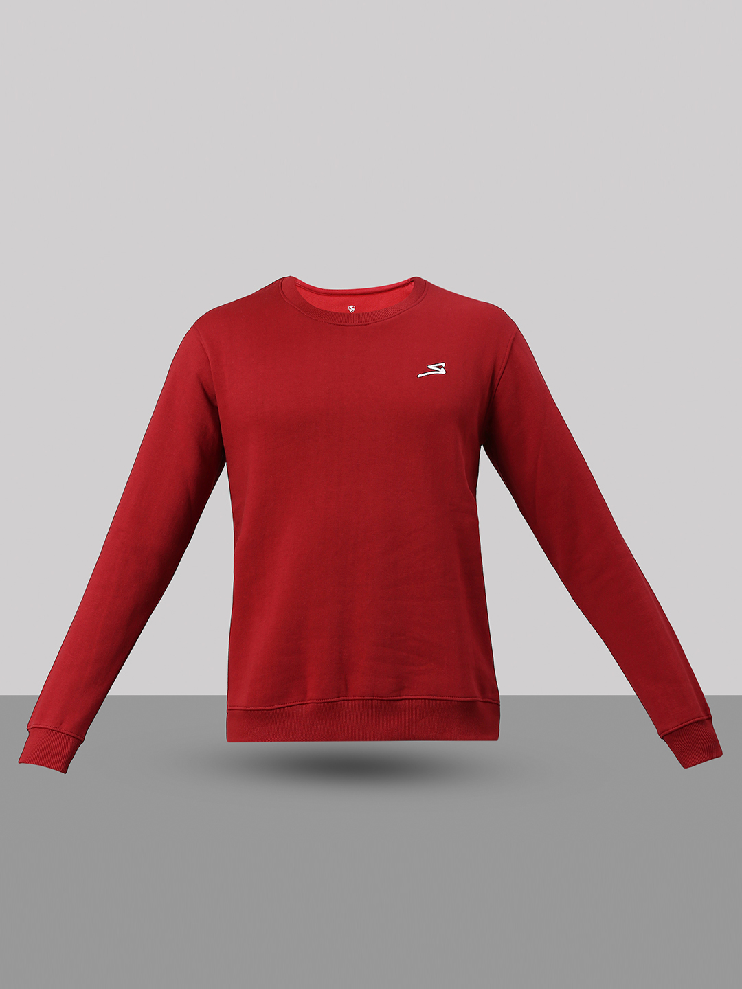 SG Men Burgandy Solid Long Sleeves Round Neck Sweatshirts (5)