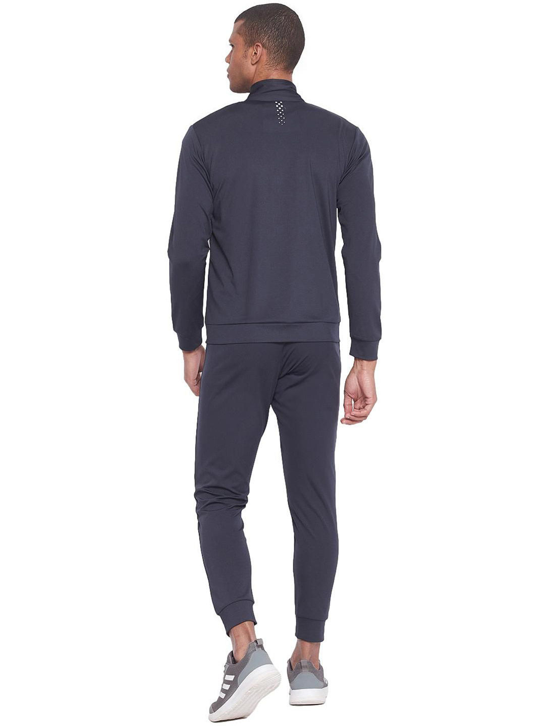 SG Men Classic Blue Solid Long Sleeves Turtle Neck Co-ord Sets (1)